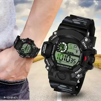 DKEROAD Digital Silicone Black Strap Watch for Boys & Girls | Casual-Party-Wedding-Formal-Sports | - Model714-thumb5