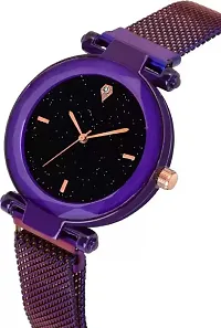 DKEROAD Analog Stainless Steel Purple Strap Watch for Girls | Casual-Party-Wedding-Formal-Sports | - Model514-thumb2