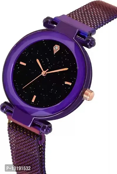 DKEROAD Analog Stainless Steel Purple Strap Watch for Girls | Casual-Party-Wedding-Formal-Sports | - Model514-thumb3