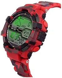 DKEROAD Digital Silicone Red Strap Watch for Boys | Sports | - Model28-thumb1