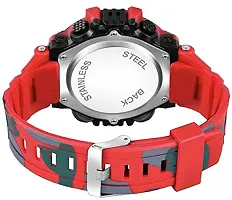 DKEROAD Digital Silicone Red-Black Strap Watch for Boys | Formal-Casual-Party-Wedding | - Model20-thumb1