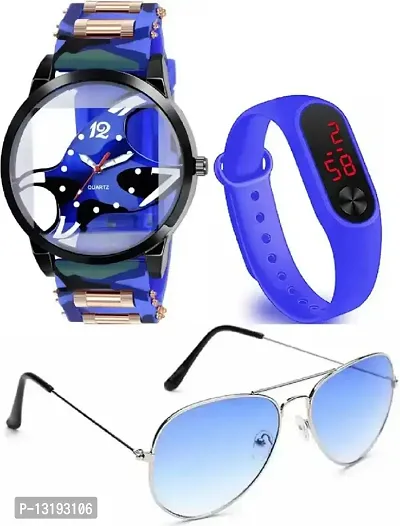 DKEROAD Analog Silicone Blue Strap Watch for Boys | Casual-Formal | - Model49