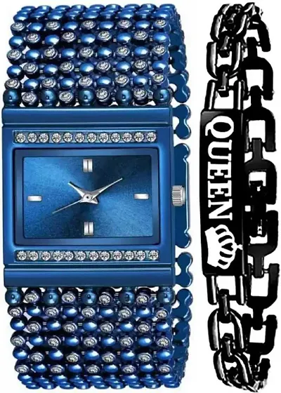 DKEROAD Analog Stainless Strap Watch for Girls | Casual-Party-Wedding-Formal-Sports | - Model597