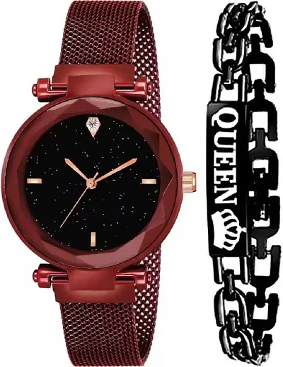 DKEROAD Analog Stainless Strap Watch for Girls | Casual-Party-Wedding-Formal-Sports | - Model511