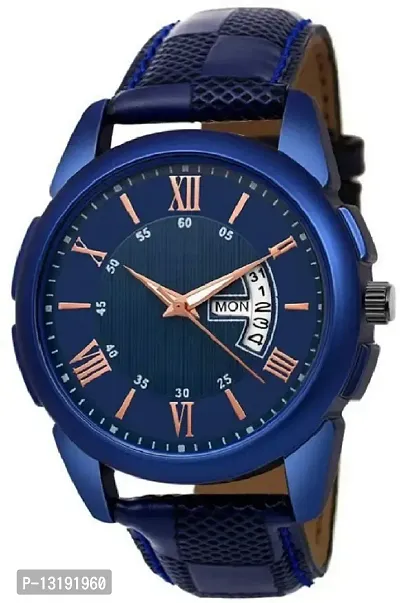 DKEROAD Analog Synthetic Leather Blue Strap Watch for Boys & Girls | Casual-Party-Wedding-Formal-Sports | - Model702