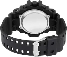 DKEROAD Digital Silicone Black Strap Watch for Men | Casual-Party-Wedding-Formal-Sports | - Model801-thumb1