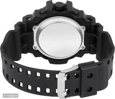 DKEROAD Digital Silicone Black Strap Watch for Men | Casual-Party-Wedding-Formal-Sports | - Model801-thumb2
