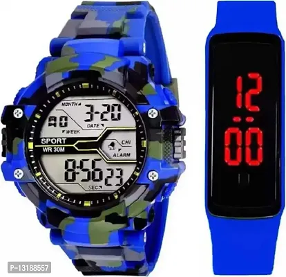 DKEROAD Digital Silicone Blue Strap Watch for Boys & Girls | Casual-Party-Wedding-Sports | - Model673