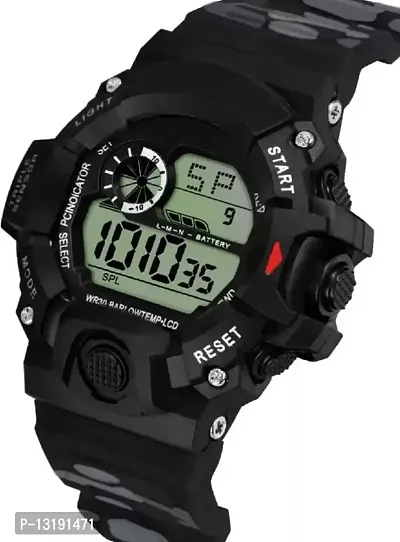 DKEROAD Digital Silicone Black Strap Watch for Boys & Girls | Casual-Party-Wedding-Formal-Sports | - Model714-thumb2