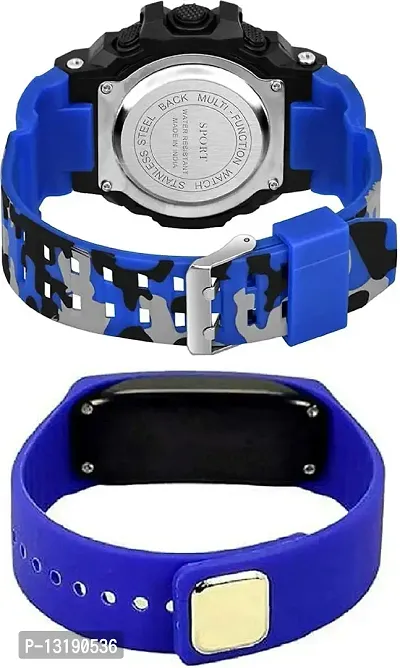 DKEROAD Digital Silicone Blue Strap Watch for Boys | Sports | - Model110-thumb3