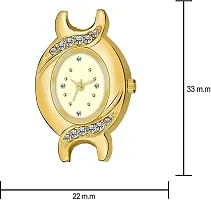 DKEROAD Analog Metal Gold-Silver Strap Watch for Girls | Casual-Party-Wedding-Formal | - Model413-thumb2