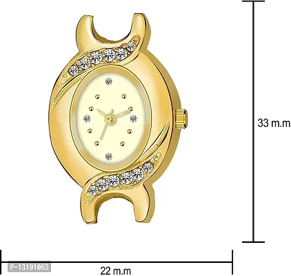 DKEROAD Analog Metal Gold-Silver Strap Watch for Girls | Casual-Party-Wedding-Formal | - Model413-thumb3