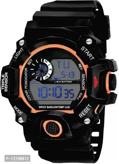 DKEROAD Digital Silicone Black Strap Watch for Men | Sports-Casual-Party-Wedding-Formal | - Model760