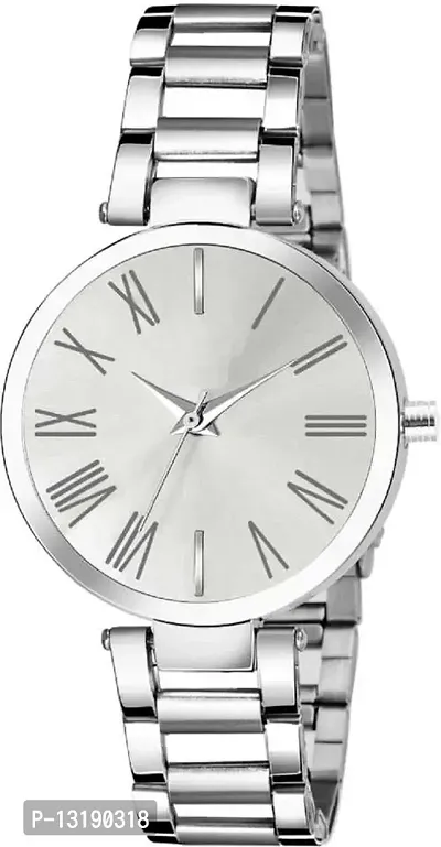 DKEROAD Analog Metal Silver Strap Watch for Women | Sports-Casual-Party-Wedding-Formal | - Model874-thumb0