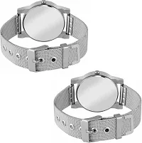 DKEROAD Analog Metal Silver Strap Watch for Women | Casual | - Model856-thumb2