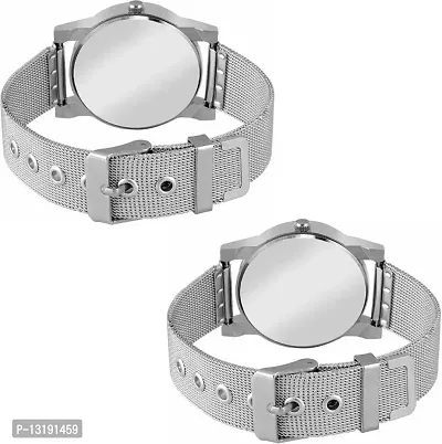 DKEROAD Analog Metal Silver Strap Watch for Women | Casual | - Model856-thumb3