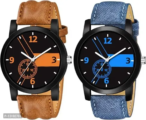 DKEROAD Analog Synthetic Leather Multicolor Strap Watch for Men | Casual | - Model780