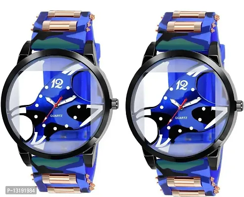 DKEROAD Analog Silicone Blue Strap Watch for Boys | Casual-Formal | - Model228