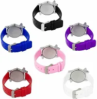 DKEROAD Analog Silicone Multicolored Strap Watch for Girls | Casual-Party-Wedding-Formal | - Model653-thumb1