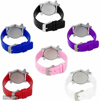 DKEROAD Analog Silicone Multicolored Strap Watch for Girls | Casual-Party-Wedding-Formal | - Model653-thumb2