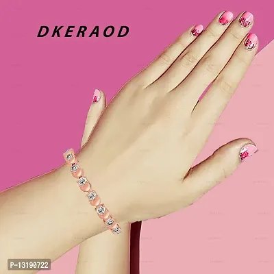 DKEROAD Analog Silicone Pink Strap Watch for Girls | Casual-Formal-Party-Wedding | - Model633-thumb3