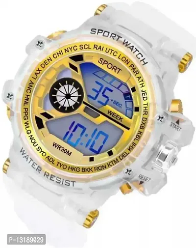 DKEROAD Digital Silicone Yellow Strap Watch for Boys | Casual-Party-Wedding-Formal-Sports | - Model206-thumb2