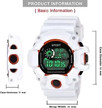 DKEROAD Digital Silicone White. Strap Watch for Boys | Sports-Casual-Formal | - Model53-thumb2