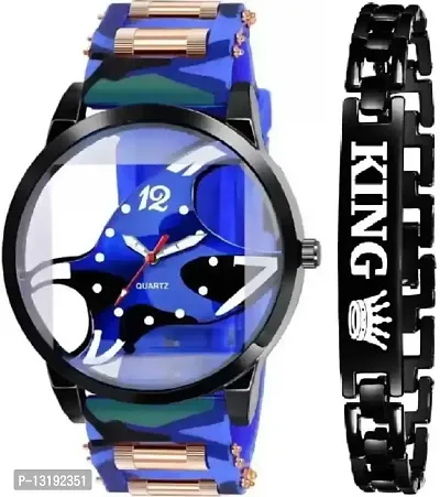 DKEROAD Analog Silicone Blue Strap Watch for Boys & Girls | Casual-Party-Wedding-Formal-Sports | - Model745-thumb0