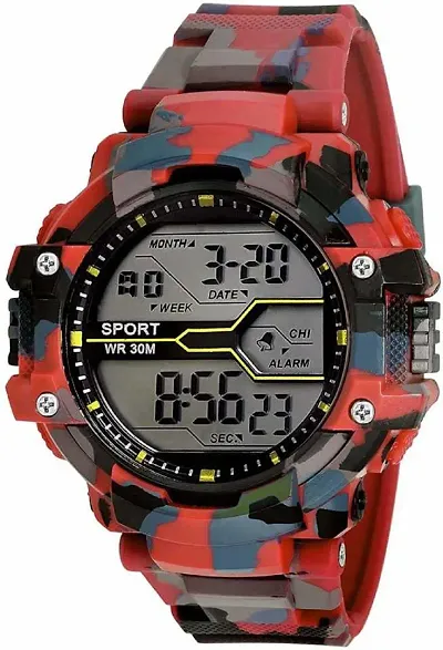 Scapper Army Sillicon LED Digital Watch for Kid's-Children's-Boy's Girl's-4526