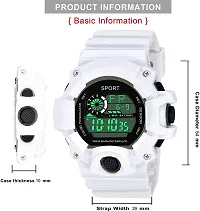 DKEROAD Digital Silicone White Strap Watch for Boys | Sports-Casual-Formal | - Model56-thumb2