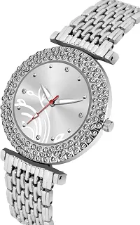 DKEROAD Analog Stainless Steel Silver Strap Watch for Women | Casual-Party-Wedding-Formal | - Model876-thumb4