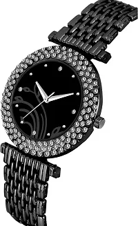 DKEROAD Analog Metal Black Strap Watch for Girls | Casual-Formal-Party-Wedding | - Model418-thumb3