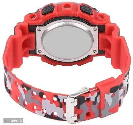 DKEROAD Digital Silicone Red Strap Watch for Boys | Sports | - Model28-thumb3