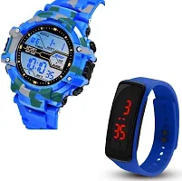 DKEROAD Digital Silicone Blue Strap Watch for Boys & Girls | Casual | - Model671-thumb1