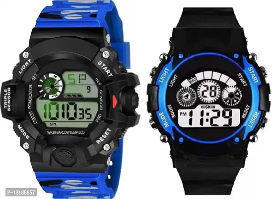 DKEROAD Digital Silicone Blue Strap Watch for Boys & Girls | Casual-Party-Wedding-Formal-Sports | - Model677