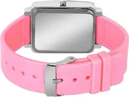 DKEROAD Analog Silicone Pink Strap Watch for Girls | Casual-Formal-Party-Wedding | - Model294-thumb1