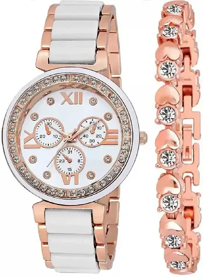 DKEROAD Analog Stainless Strap Watch for Girls | Party-Wedding | - Model449