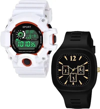 DKEROAD Analog-Digital Silicone Strap Watch for Boys | Sports-Casual-Formal-Party-Wedding | - Model71