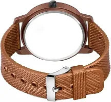 DKEROAD Analog Silicone Brown Strap Watch for Men | Party-Wedding | - Model793-thumb2