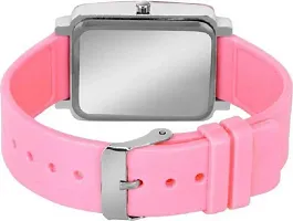 DKEROAD Analog Silicone Pink Strap Watch for Girls | Casual-Formal-Party-Wedding | - Model633-thumb1
