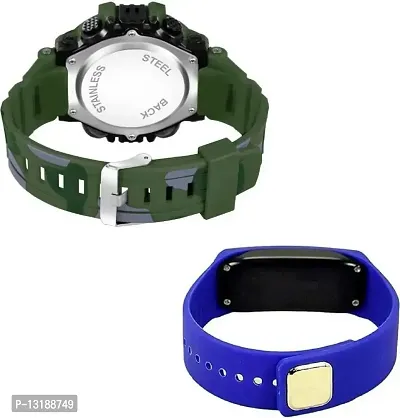 DKEROAD Digital Silicone Green Strap Watch for Boys & Girls | Casual-Party-Wedding-Formal-Sports | - Model675-thumb2