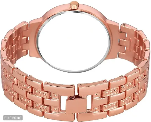 DKEROAD Analog Metal Rose Gold Strap Watch for Girls | Party-Wedding-Casual-Formal | - Model540-thumb2