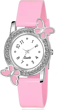 DKEROAD Analog Silicone Pink Strap Watch for Girls | Party-Wedding | - Model327-thumb4