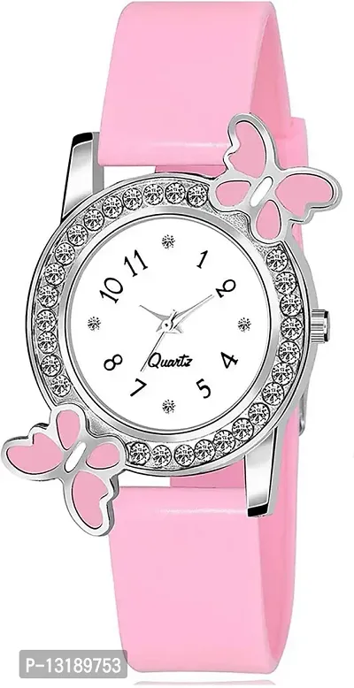 DKEROAD Analog Silicone Pink Strap Watch for Girls | Party-Wedding | - Model327-thumb5