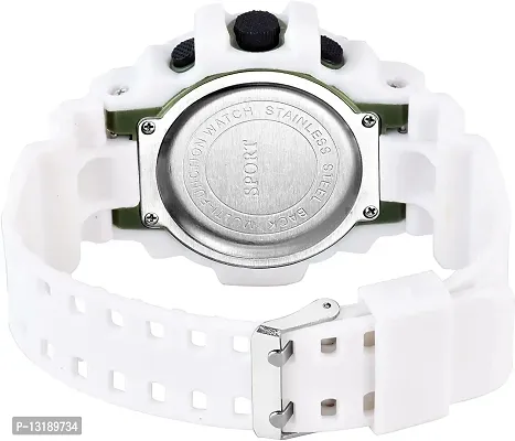 DKEROAD Digital Silicone White Strap Watch for Boys | Sports-Casual-Formal | - Model56-thumb2