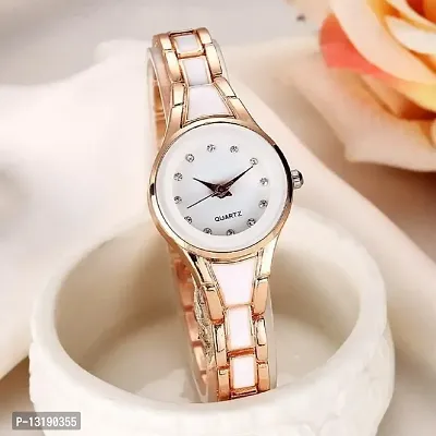 DKEROAD Analog Stainless Steel Rose Gold Strap Watch for Girls | Party-Wedding | - Model478