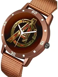 DKEROAD Analog Silicone Brown Strap Watch for Men | Party-Wedding | - Model793-thumb1