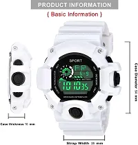 DKEROAD Analog-Digital Silicone White-Black Strap Watch for Boys | Sports-Casual-Formal-Party-Wedding | - Model69-thumb2