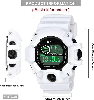 DKEROAD Analog-Digital Silicone White-Black Strap Watch for Boys | Sports-Casual-Formal-Party-Wedding | - Model69-thumb3