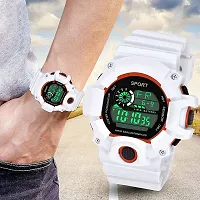 DKEROAD Digital Silicone White. Strap Watch for Boys | Sports-Casual-Formal | - Model53-thumb4